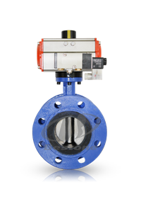 气动法兰式软密封蝶阀