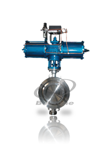 气动大口径对夹蝶阀