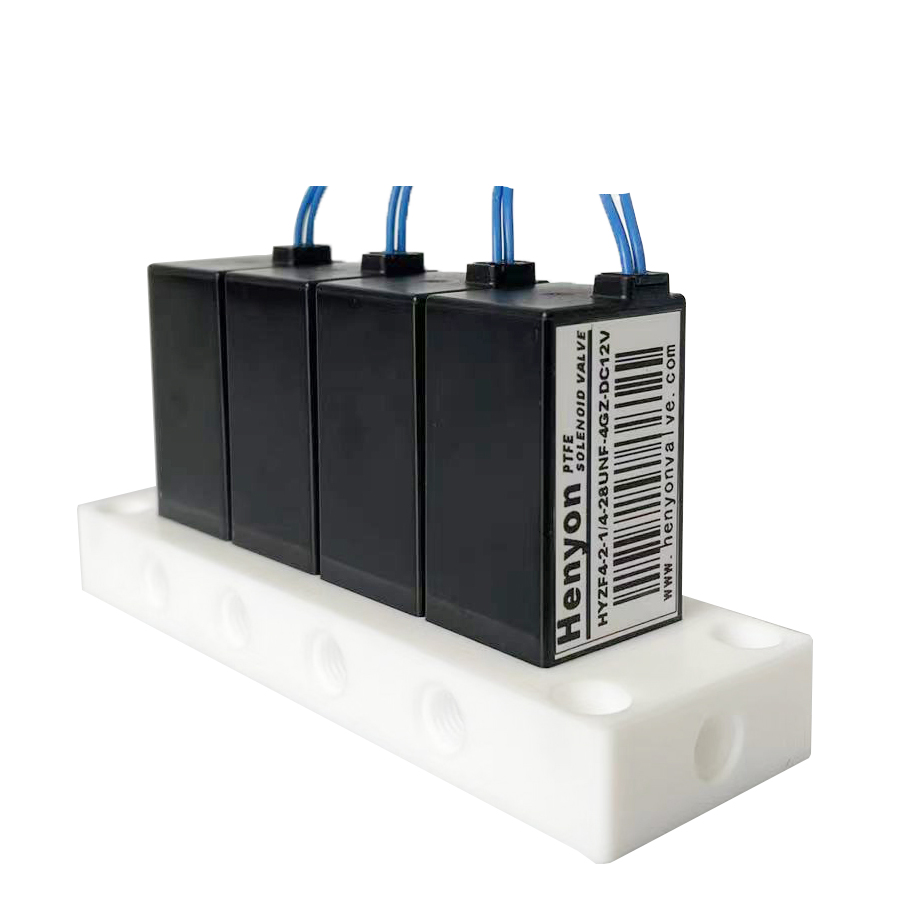 PTFE电磁阀直列阀组